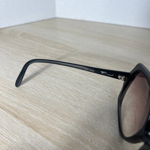 Vintage Tura 652 EBO Sunglasses Oversized Black FRAMES ONLY France L main image 10